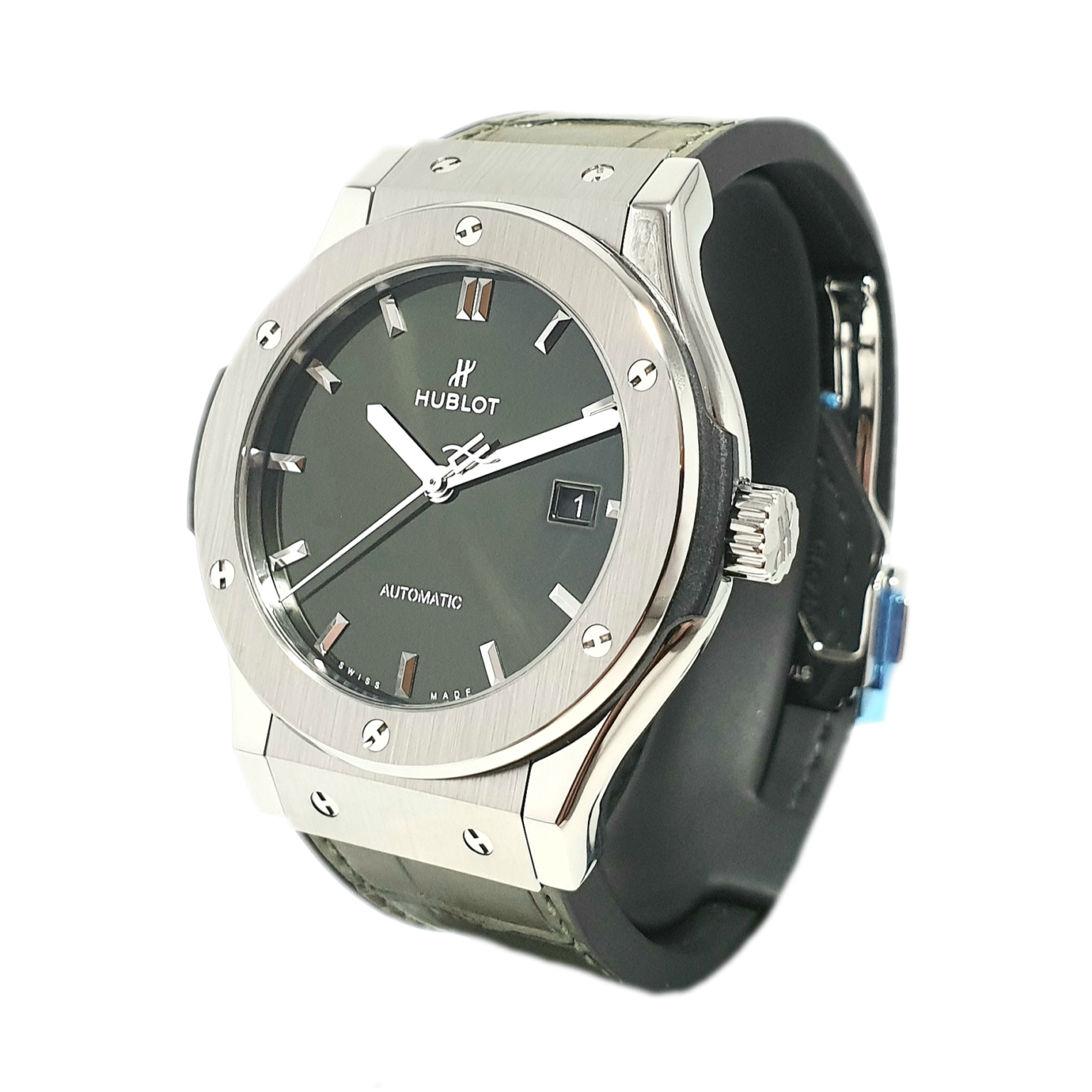 Hublot Men's Classic Fusion 42 mm Titanium Green Dial (New) - LUXE