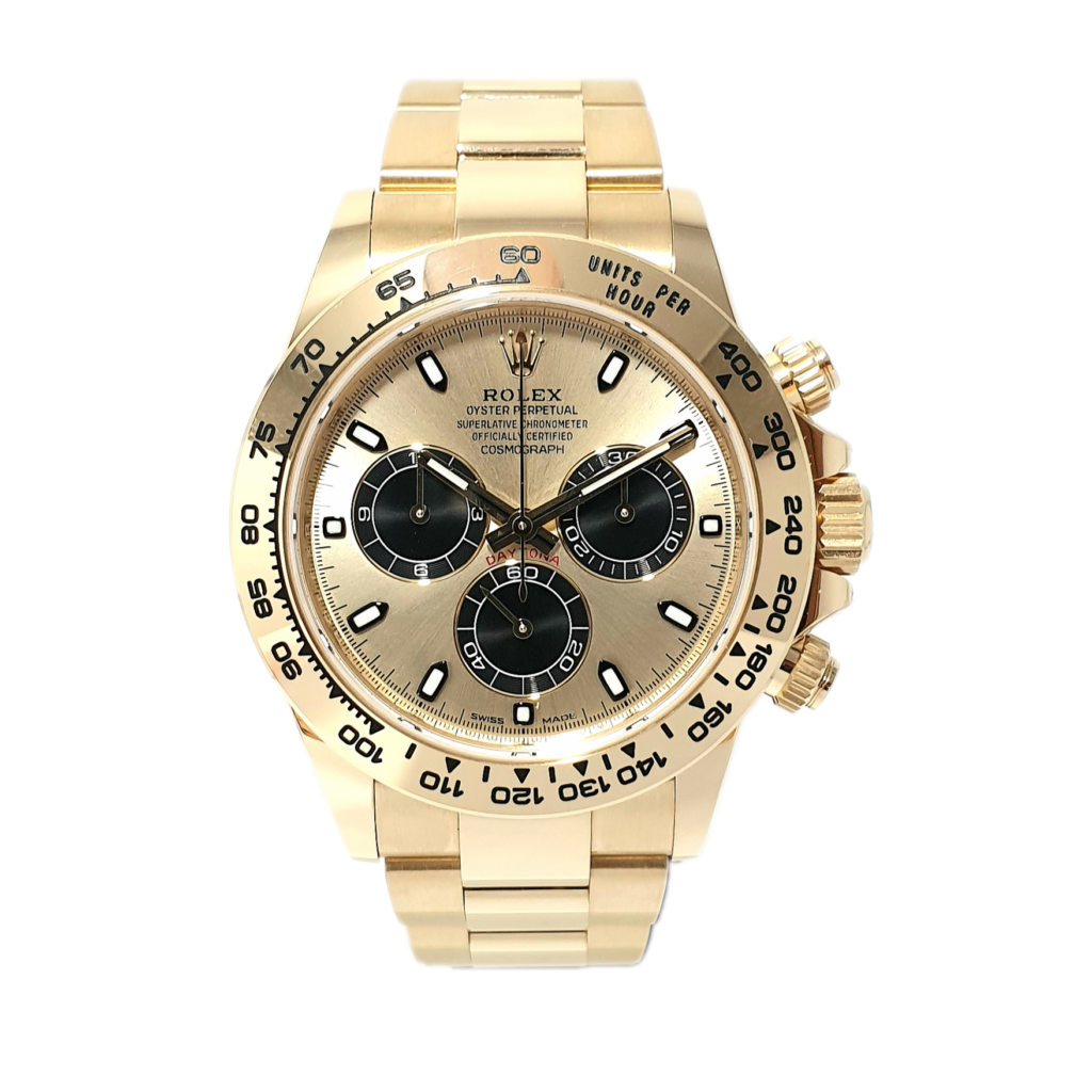 rolex daytona yellow gold champagne dial